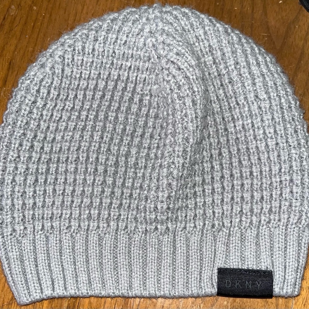 DKNY Knit Grey Beanie